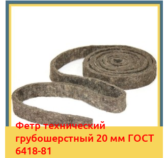 Фетр технический грубошерстный 20 мм ГОСТ 6418-81 в Павлодаре