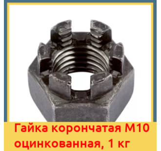 Гайка корончатая М10 оцинкованная, 1 кг в Павлодаре