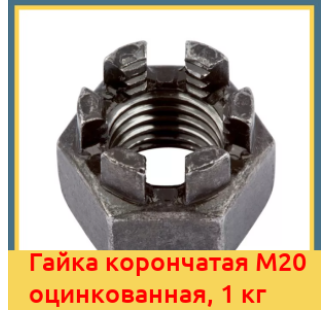 Гайка корончатая М20 оцинкованная, 1 кг в Павлодаре