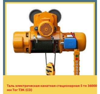 Таль электрическая канатная стационарная 5 тн 36000 мм Tor ТЭК (CD)