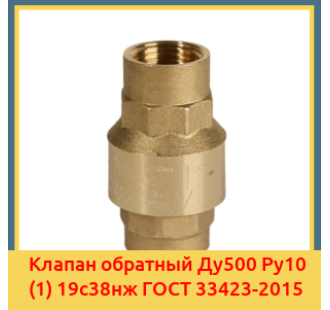 Клапан обратный Ду500 Ру10 (1) 19с38нж ГОСТ 33423-2015 в Павлодаре