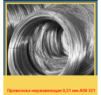 Проволока нержавеющая 0,51 мм AISI 321 в Павлодаре
