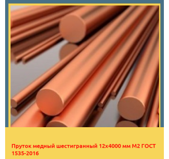 Пруток медный шестигранный 12х4000 мм М2 ГОСТ 1535-2016 в Павлодаре