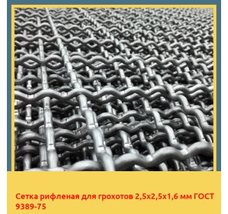 Сетка рифленая для грохотов 2,5х2,5х1,6 мм ГОСТ 9389-75 в Павлодаре