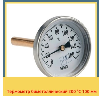 Термометр биметаллический 200 °С 100 мм в Павлодаре